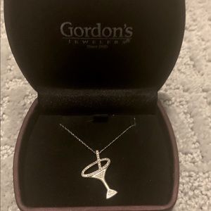 Martini Glass Diamond necklace